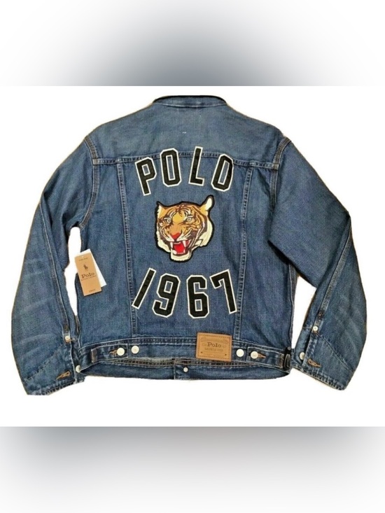 Polo Ralph Lauren Other - Polo by Ralph Lauren Blue Denim Jacket with Tiger Patch 1967 MINT CONDITION EEUC